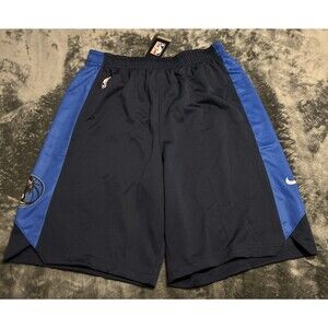 LARGE TALL Dallas Mavericks NBA Nike Basketball Shorts Men Blue Dri Fit PRACTICE